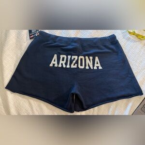 Women's Dark Blue “University of Arizona” shorts with “Arizona” on bum, size- XL